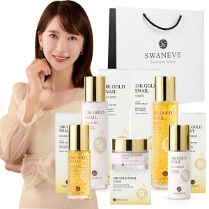 [본사직영] 스와니브 24K 골드 스네일 리프팅 미백 주름개선 탄력 기초 5종 세트