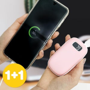 1+1 이탑 대용량 손난로 보조배터리 겨울핫팩 추위 한파 대비 발열 휴대난로 충전 C타입