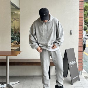 남자 피그먼트세트 추리닝세트 후드 조거 바지 남여공용