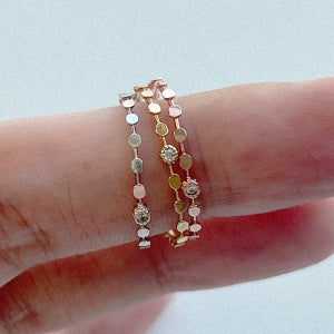 실버925 센터 큐빅 도트 이터니티 슬림 은반지 3color 실버 골드 로즈골드