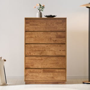 머스 드레스룸 엔틱 옷 낮은 안방 원목 서랍장 800x470x1272mm, 5단, 월넛(서랍형)
