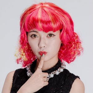 큐티걸 가발 레드 파티가발 할로윈 이벤트 행사 소품