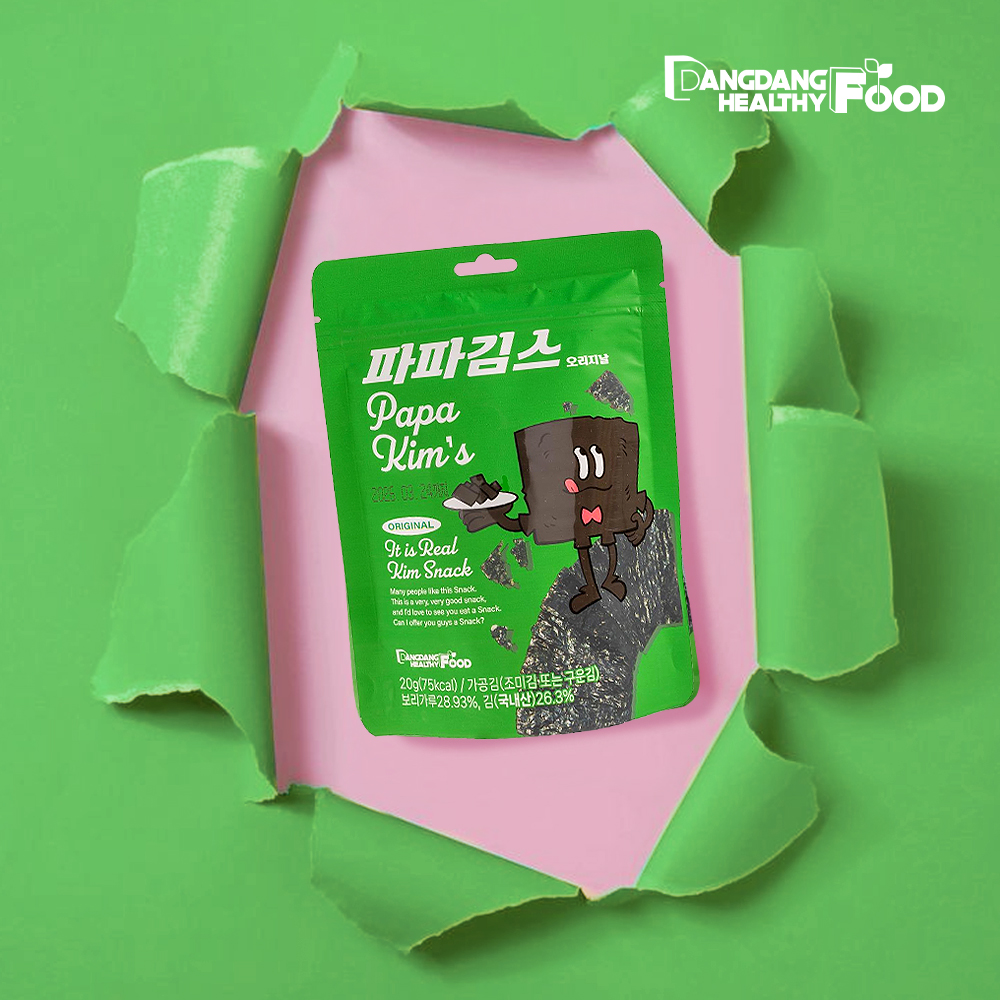 당당헬시푸드 파파김스 다이어트 과자 김과자 오리지널 20g 1Box(24개)