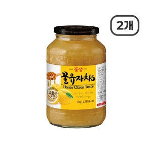 꽃샘 꿀유자차S 1kg 2개