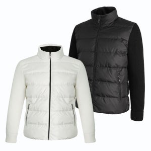 SNP 골프 남성 덕다운 니트 믹스 패딩자켓
