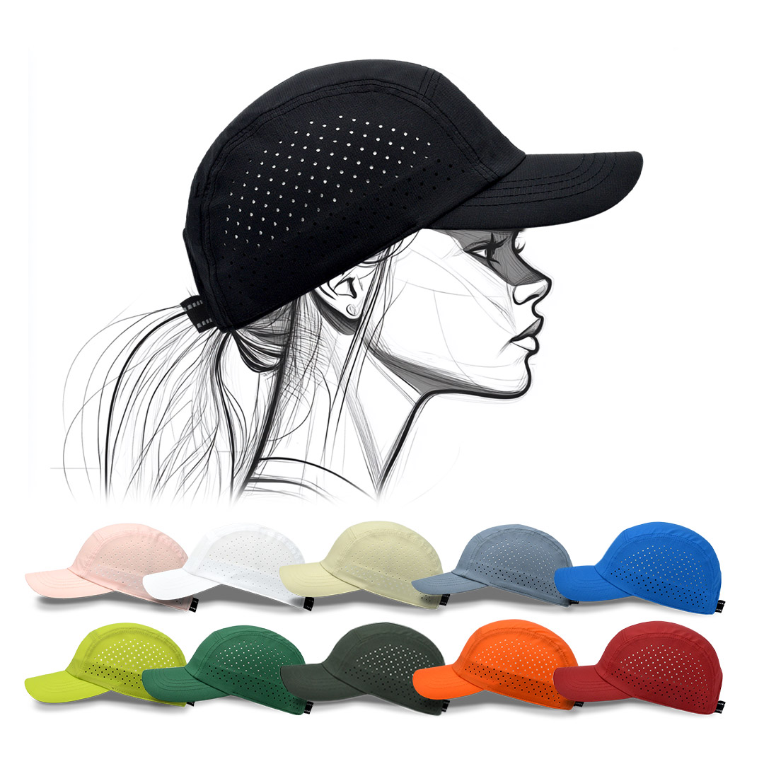 국내제작 초경량 45g 블랙타공 러닝모자 UV차단 기능성소재 트레일 마라톤 볼캡