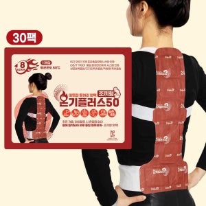 온기플러스50 조끼형 붙이는 핫팩 30팩 등 허리 대용량 야외활동 방한용품 건설 낚시 골프