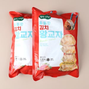 엄지 맛있는 엄지척왕교자 만두 업소용 튀김 찐 냉동만두 김치, 1.05kg, 8개