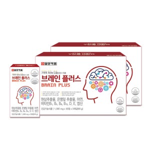 [뭉치면 싸다] 일양 브레인플러스 기억력개선에도움 현삼추출물 은행잎추출물 아연 비타민 6개월분 유니바이오