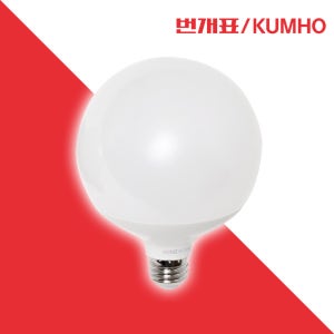 번개표 LED볼전구 램프 G120 숏타입 15W, 주광색