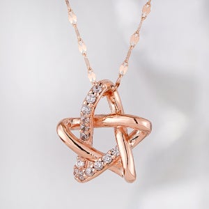 14K 18K 여성 데일리 별 스타리움 금 목걸이 여자친구 선물
