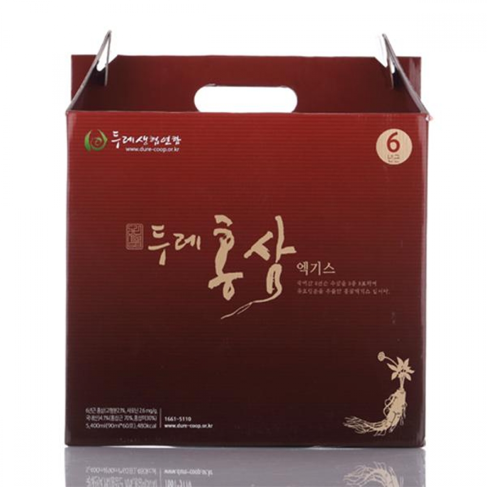 <b>두레</b>생협선물세트 6년근<b>홍삼엑기스</b>(90mlx60팩)