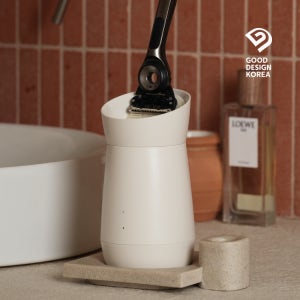 아비튜드 면도날 소독 교체주기 연장 면도기 살균기 레이저베이스 스톤화이트