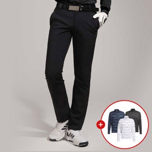 [2종 세트] 아디다스 가을 겨울 남성 골프바지+ 아디다스 코어 프린트 쿼터 집업 티셔츠