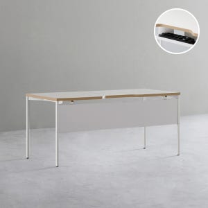 데스커 하부가림판 책상 2.0 1600x700mm, 화이트