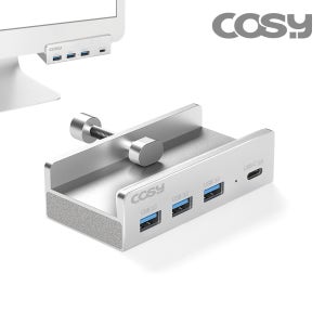 부착식 USB 3.0 허브 책상 모니터 멀티 포트 확장 분배기 선길이 1m PC 노트북