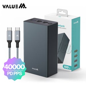 벨류엠 40000mAh PD보조배터리 100W PPS 초고속 충전 60W케이블 동봉
