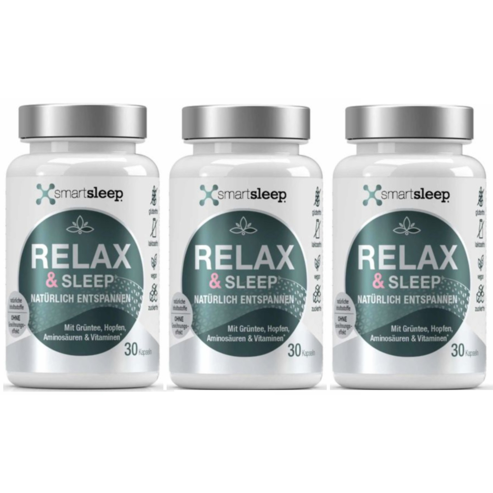Smartsleep 스마트<b>슬립</b> <b>RELAX</b> SLEEP 수면영양제 30정 x3팩