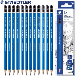 스테들러 마스 루모그라프 100 흑연 연필 4B 1타 12자루 200x48x17mm 75g