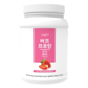 버프프로틴 아이솔레이트 WPI 단백질 쉐이크 프로틴 단백질 보충제 딸기맛, 1.5kg, 1개