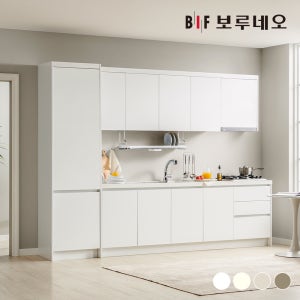 보루네오 나비드 싱크대 시공 일자형 2.4m 주방 리모델링 E0 PET