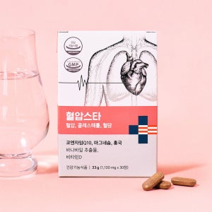 혈압스타 코큐텐 마그네슘 홍국 식약처 혈압기능성 인정 건강기능식품 고함량 30정, 1개