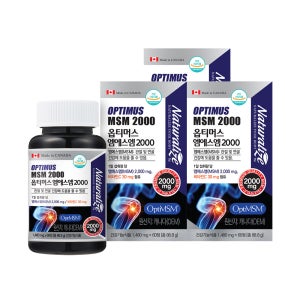옵티 MSM 관절 연골 식이유황 OptiMSM 옵티머스 엠에스엠 영양제 60정, 3개