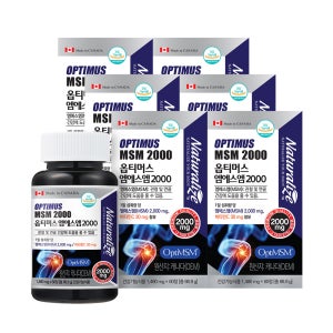 옵티 MSM 관절 연골 식이유황 OptiMSM 옵티머스 엠에스엠 영양제 60정, 6개