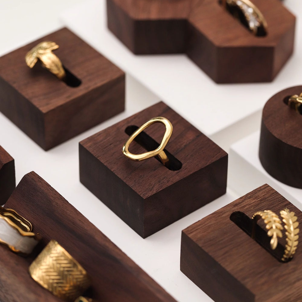 라이트앤 호두나무 반지 트레이 보관함 케이스 반지함 정리함 보관 수납함