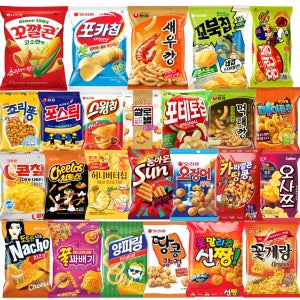 봉지 과자 선물 세트 25종 설날 홈런볼 허니버터칩 포스틱