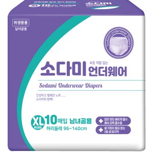 소다미 성인용 팬티 기저귀 특대형 80매입, 1박스