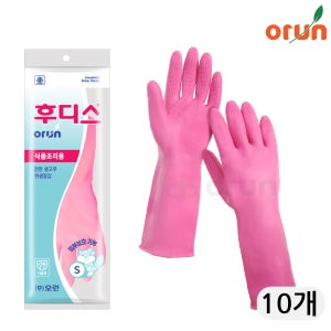 후디스 가정용 식품용 고무장갑 S(소형), 10개