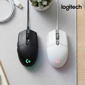 [국내정품] 로지텍코리아 G102IC 2세대 LIGHTSYNC 벌크 유선 게이밍 광마우스 PC방