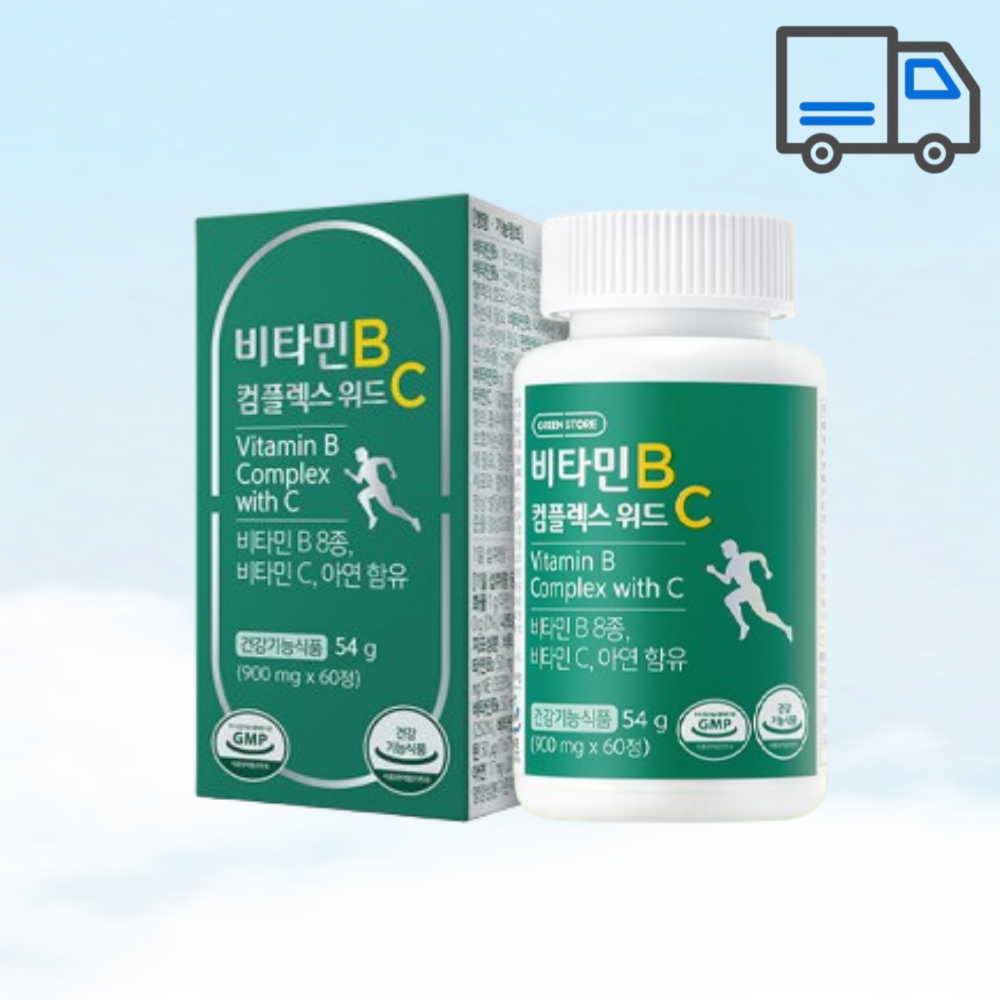 그린스토어 비타민B 컴플렉스 위드C 900mg x 60정