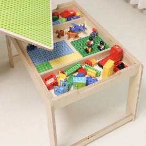 버들 버드베베 블럭 에듀오 원목 입식 테이블 레고 듀플로 호환