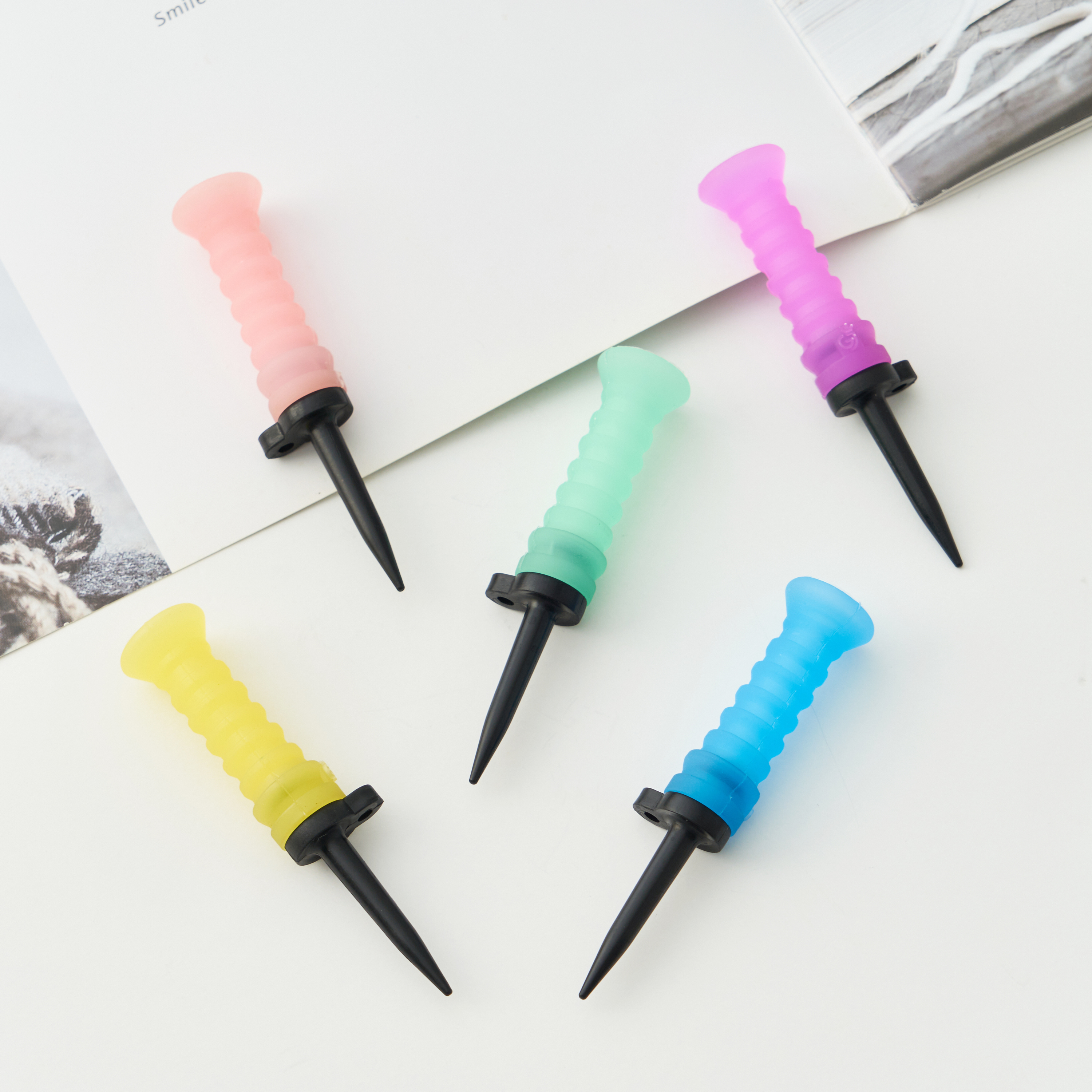 야광무저항 골프티5색세트83mm 비거리향상 티꽂이 골프용품 골프악세사리