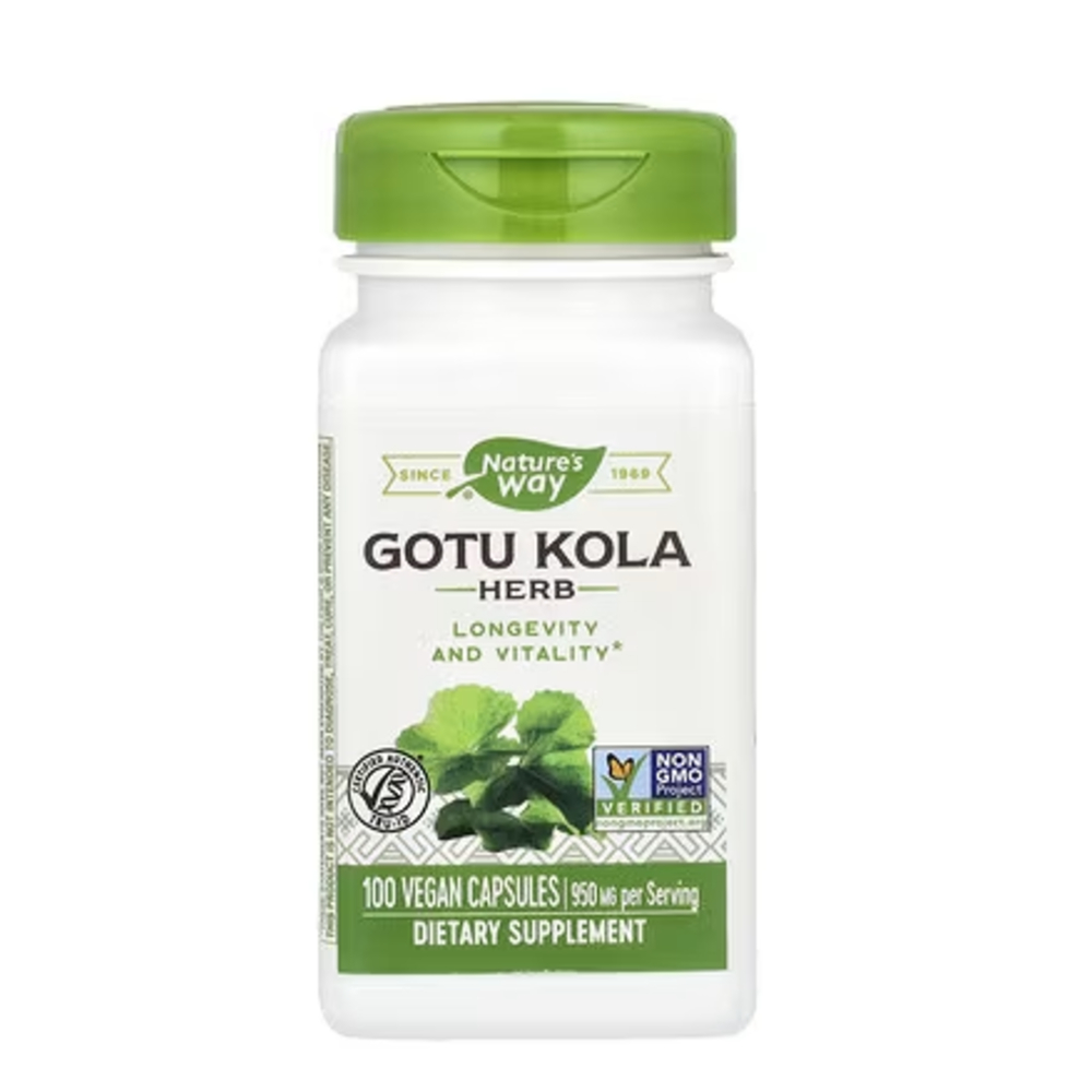 네이쳐스웨이 고투콜라 허브 병풍잎추출물 Gotu Kola 950mg 100정