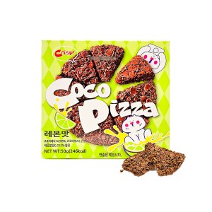 코코피자모양레몬맛50g 수입 미니과자 한입간식