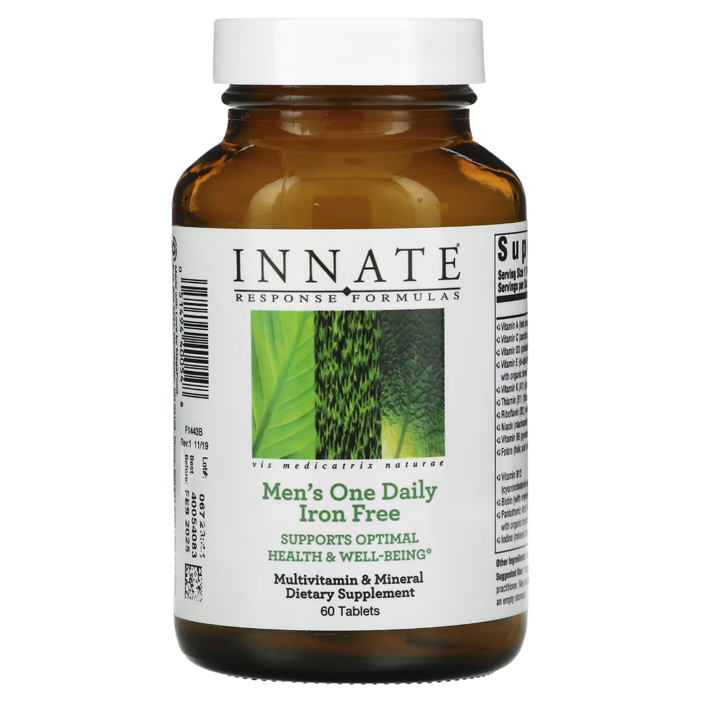 이나트 리스폰스 포뮬러 멘즈 <b>원데일리</b> 멀티비타민 <b>아이언프리</b> 60정