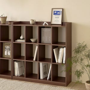 룸앤홈 발트 오픈책장 12칸 4x3 거실 학생책꽂이 위스키장