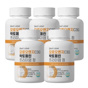 리얼라벨 모로오렌지 C3G 모로실 락토페린 프리미엄정 600mg 60정, 5개