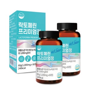 리얼라벨 고함량 락토페린 프리미엄정 1000mg 60정, 2개
