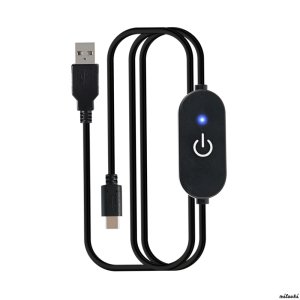 milovhi 다용도 USB 2.0 A to C타입 전원 스위치 케이블 전원버튼