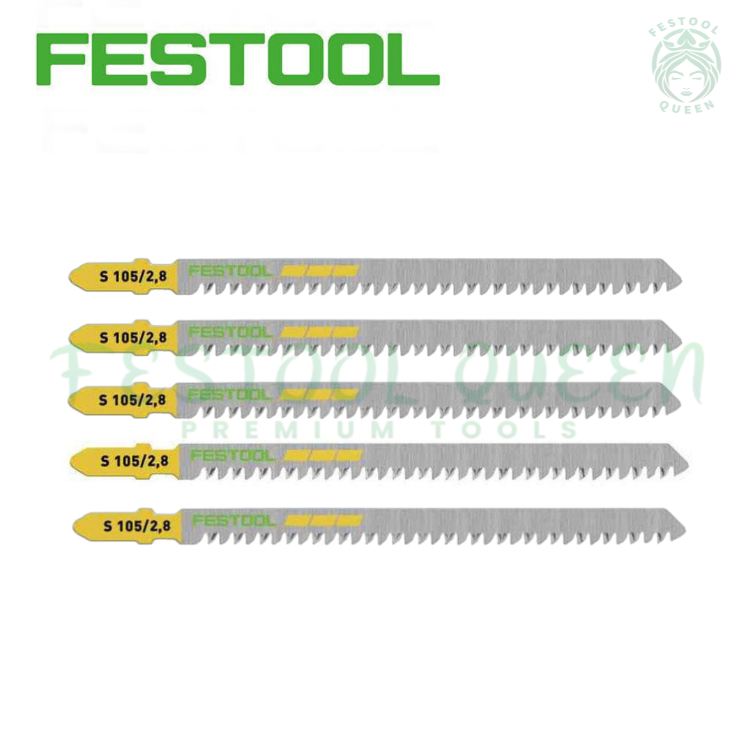 페스툴 직쏘날 고품질 목공톱날 교체용 5개 세트 105mm