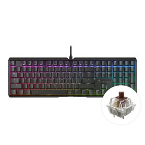 체리 키보드 MX 3.1 RGB MX2A 저소음 풀배열 기계식 키보드 블랙, 갈축