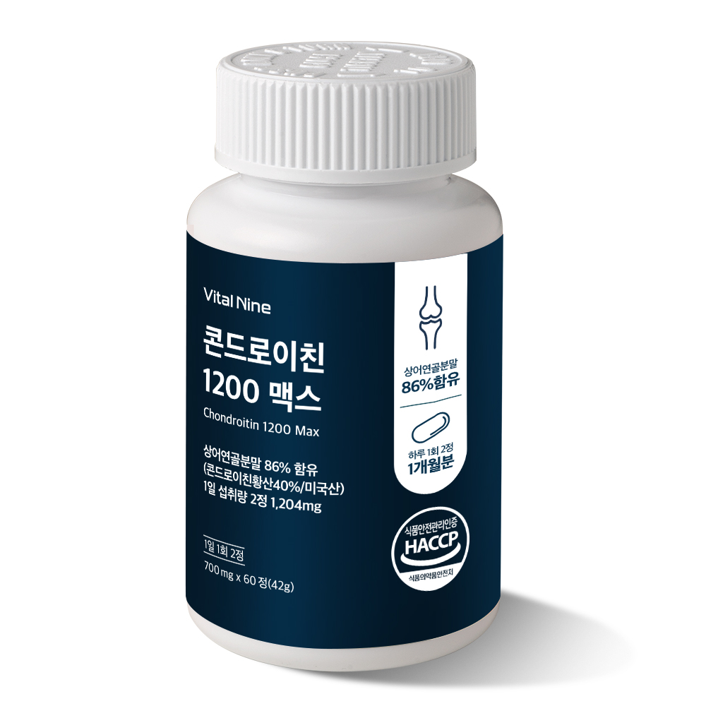 나심환 관절연골엔 상어연골 콘드로이친 1200 우슬함유 700mg 60정