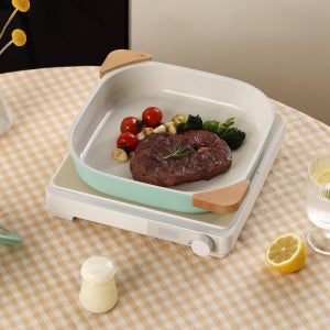 네오플램 피카 오브제 컴포트 민트 인덕션 IH 프라이팬25cm+뚜껑+우드그립2p