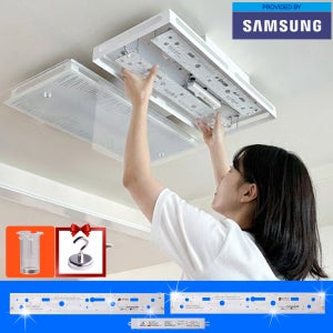 국산 LED 전등 교체 LED방등 거실등 방등 주방 540X75 2장 50W SP KC