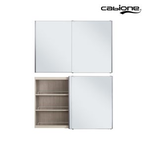 카비원 CB4001 아이보리 댐핑 슬라이드장 거울장 상부장 1200x800