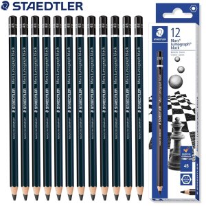 스테들러 마스 루모그라프 100B 블랙 연필 4B 1타 12자루 200x48x17mm